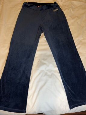 Juicy Couture Navy Blue Velour Pants